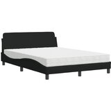  The Living Store Postelja z vzmetnico črn 120x200 cm blago - Postelja, (21496688) | Shoptok.si