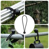  Bungee uže s lopticama 100 kom. Crna 4 mm x 22 cm Polipropilen - 100 | shoptok.hr