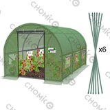 Chomik BAŠTENSKI PLASTENIK 3-SEGMENTNI ZELENI 3 x 2 x 2 m 5552