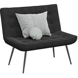  Klupa crna 110x74x84 cm baršunasta | shoptok.hr
