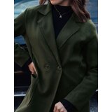 DStreet Płaszcz damski oversize LINNORE gładki długi oliwkowy | shoptok.hr