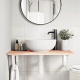  Zidna polica za umivaonik od čelika i masivne hrastovine | shoptok.hr