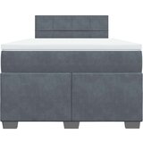  Krevet box spring s madracem tamnosivi 120 x 190 cm baršun | shoptok.hr