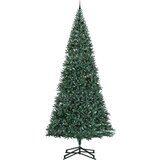 vidaXL Umjetno praznično drevo s svetlobami in kroglicami Zelena | Shoptok.si