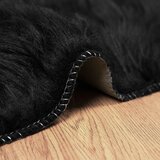  Tepih od umjetne ovčje kože TAFALLA Crna 80 x 250 cm Poliester | shoptok.hr