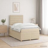  LED okvir za krevet s madracem Krem 120 x 190 cm Tkanina | shoptok.hr