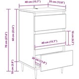 vidaXL Kreveta s ladicama Staro drvo 35 x 40 x 70 cm Konstruirano drvo | shoptok.hr