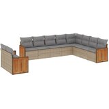  10-dijelni set vrtnih sofa s jastucima bež od poliratana | shoptok.hr
