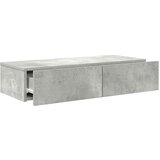 vidaXL Stenska polica s predali betonsko siv 80x33x17 cm inž. les | Shoptok.si