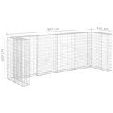 Gabionski zid za kante od pocinčanog čelika 320 x 100 x 120 cm | shoptok.hr