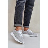 S. BARSKI Suede Patterned Sports Shoes On Platform With Glitter D&A | Shoptok.si
