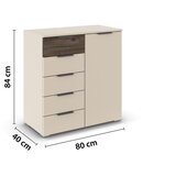 Premium Living Komoda Sajo, Barva Šampanjca, Barva Hrasta | Shoptok.si
