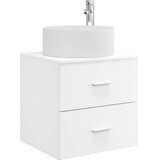 vidaXL Umivalnik s pritrditev na steno Bela 49,5 x 44,5 x 65,5 cm, (5000245583) | Shoptok.si