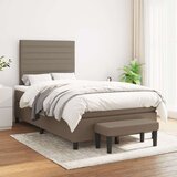  Box spring postelja z vzmetnico taupe 120x200 cm blago, (20893640) Cene