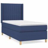 Maison Chic Box spring postelja - Vzmetna postelja z vzmetnico modra 100x200 cm blago SL7562, (21886956) | Shoptok.si