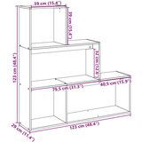 vidaXL Pregrada / regal za knjige 3 razina sonoma 123x29x123 cm drveni Cijene