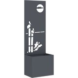 vidaXL Vrtni Sadič s Dekorativnom Pločom Antracit 50 x 140 cm | shoptok.hr