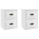 The Living Store Stenske nočne omarice 2 kosa visok sijaj bele 41,5x36x53 cm - Stenska Nočna Omarica, (21421151) | Shoptok.si