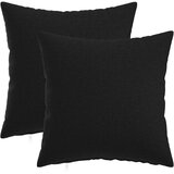  Presvlaka za jastuk 2 kom. HEERLEN Crna 45 x 45 cm Tkanina | shoptok.hr