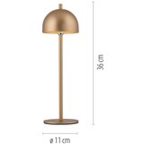 SCHÖNER WOHNEN 19244-12 - LED prigušiva stona lampa BELLIS LED/2,5W/5V IP54 zlatna | Eponuda.com