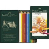 Faber-Castell Barvice Polychromos v pločevinasti škatli - 12 barv Cene