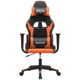 vidaXL Gaming stol črno in oranžno umetno usnje | Shoptok.si