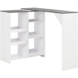 vidaXL Barski stol s pomičnom policom bijeli 138 x 39 x 110 cm Cijene