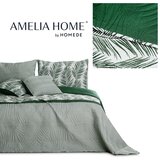 AmeliaHome Prekrivač Tropical Bonaire 200x220 cm, tamnozelena / bijela Slike