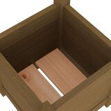 vidaXL Vrtno cvetlično korito medeno rjavo 31x31x31 cm trdna borovina | Shoptok.si