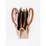 Shelvt Light brown medium handbag with decorative scarf | shoptok.hr