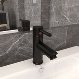vidaXL Kopalniška armatura za umivalnik črna 130x176 mm | Shoptok.si