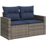  Set sofe 8 kom. Siva i tamnoplava Poli Rattan i čelik | shoptok.hr