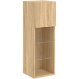  5-dijelni zidni TV elementi s LED svjetlima boja hrasta drveni | shoptok.hr
