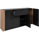 MID.YOU KOMODA, antracit, hrast artisan | Shoptok.si