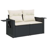 vidaXL 6-dijelni set vrtnih sofa s jastucima crni od poliratana | shoptok.hr