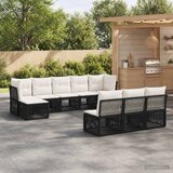  Sjedeća garnitura za vrt 10 kom. Crna poliratan 62 x 62 x 70 cm | Shoptok.si