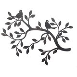 Signes Grimalt Nalepke Stenski Ornament Drevesne Veje S Pticami Črna Cene