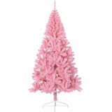  Umjetna polovica božićnog drvca sa stalkom ružičasta 240 cm PVC | shoptok.hr