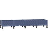  Vrtni saksija s kotačima Plavo Sivo 160 x 40 x 33 cm PP | Eponuda.com