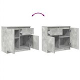  Komoda s ladicama beton siva 71x35x65 cm konstruirano drvo | shoptok.hr