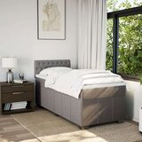 vidaXL Box spring postelja z vzmetnico taupe 90x200 cm blago | Shoptok.si