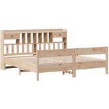  Krevet s regalom za knjige bez madraca 200 x 200 cm od borovine | shoptok.hr