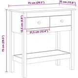  Konzolna stolica Vosak smeđa 75 x 35 x 75 cm Čvrsto borovo drvo | shoptok.hr