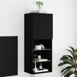 Maison Chic TV omarica - TV stojalo - Televizijska omarica z LED lučmi črna 40,5x30x102 cm, (21701948) | Shoptok.si