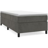  Okvir za krevet s oprugom tamnosivi 80x200 cm baršunasti | shoptok.hr