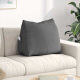  Jastuk za leđa Tamno siva 60 x 20 x 50 cm tkanina | shoptok.hr