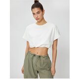 Koton crop t-shirt crew neck short sleeve elastic waist | Eponuda.ba