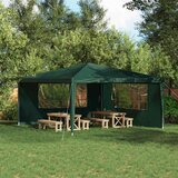  Zid šatora za zabavu 2 pcs 400 x 195 cm Zelena PE i čelik | shoptok.hr