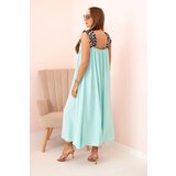 Kesi Włoski Women's dress with leopard print straps mint | Shoptok.si