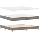  Krevet s opruga kutije Sivo-smeđa 200 x 200 cm tkanina | shoptok.hr
